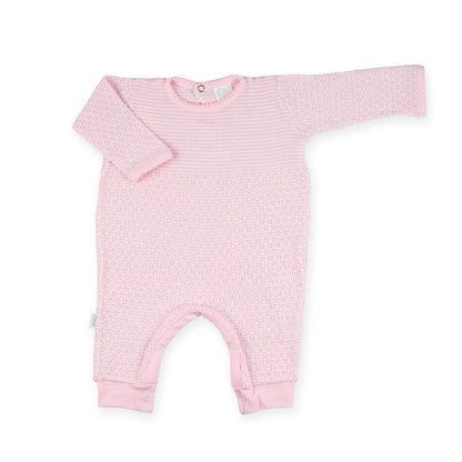 PatyKnit™ Solid Color Romper with Pima Trim