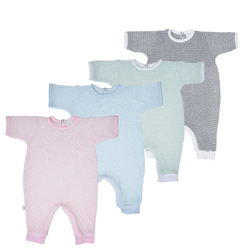 Paty Knit Romper with Pima Binding (Short Sleeve) #266SSJ