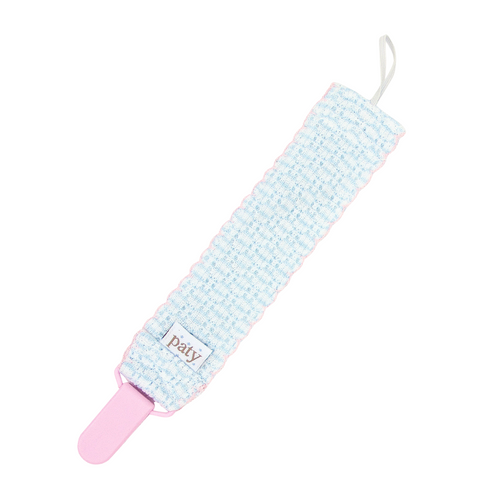 Paty Knit Solid Color Pacifier Clip