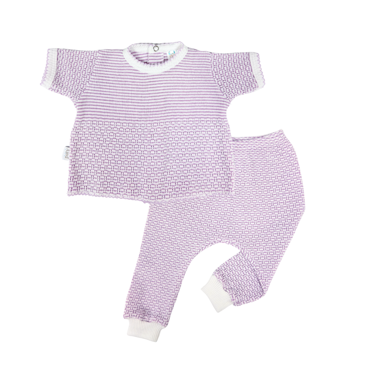 Paty Knit, Leggings Short Sleeve Set #296