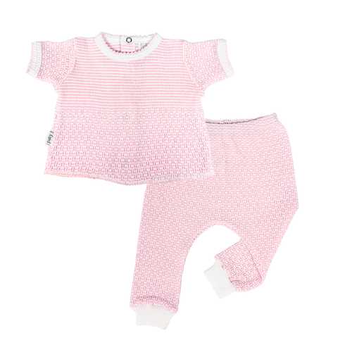 Paty Knit, Leggings Short Sleeve Set #296