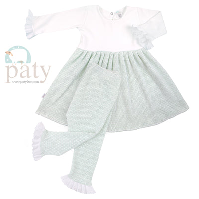 Paty Knit Dress with Eyelet Leggings #298LS