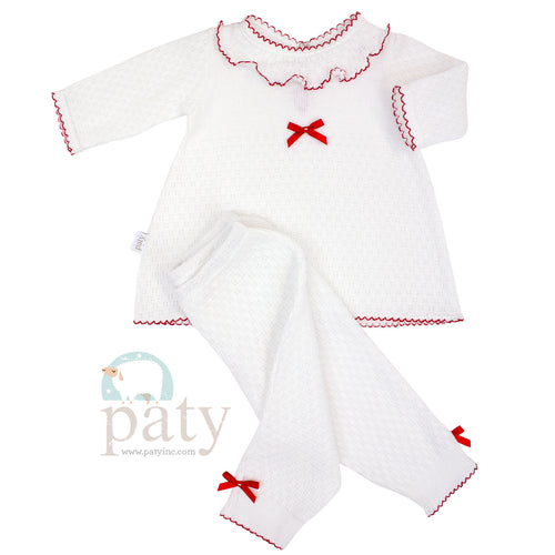 Paty Knit, Ruffle Legging Set #180