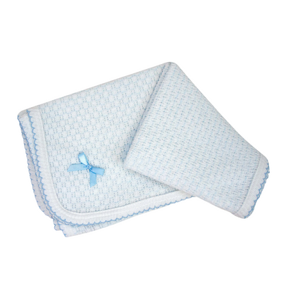 Block Style Monogrammed Swaddle Blanket