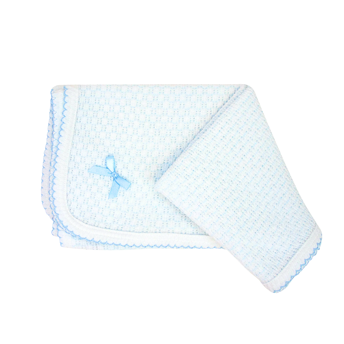 Paty Knit Receiving/Swaddle Blanket (Pinstripe)