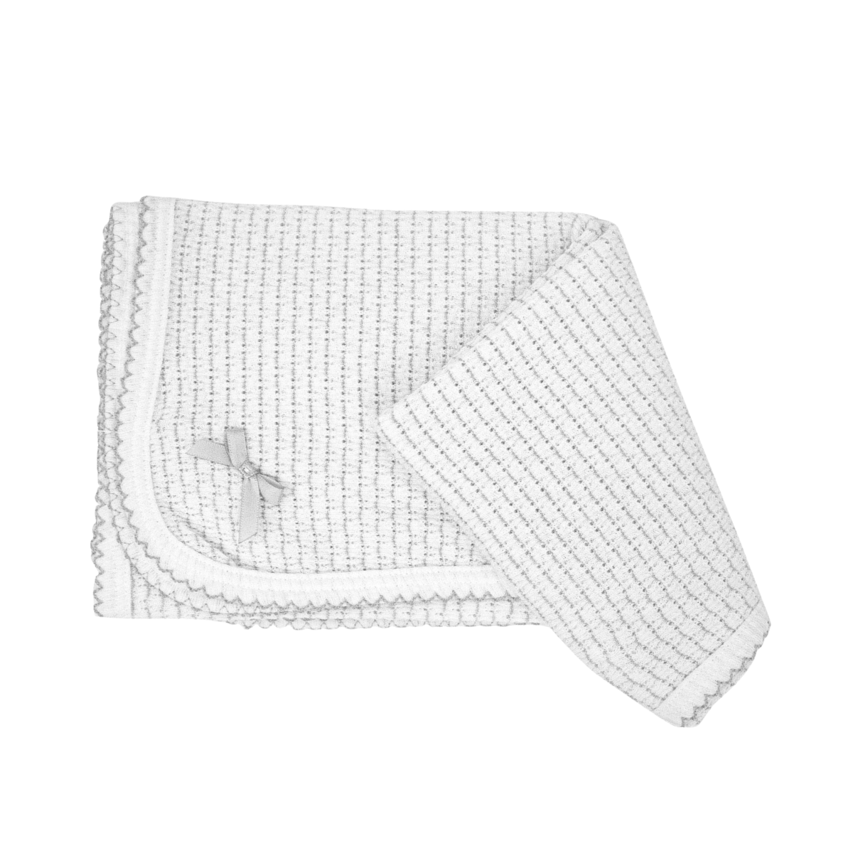 Paty Knit Receiving/Swaddle Blanket (Pinstripe)