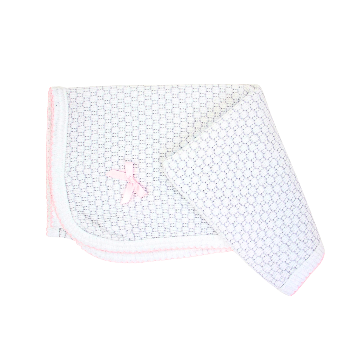 Paty Knit Receiving/Swaddle Blanket (Pinstripe)