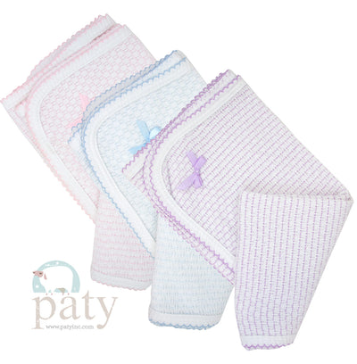 Paty Knit Receiving/Swaddle Blanket (Pinstripe) #307