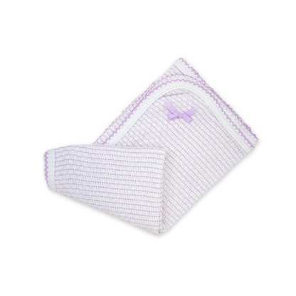 Paty Knit Receiving/Swaddle Blanket (Pinstripe)