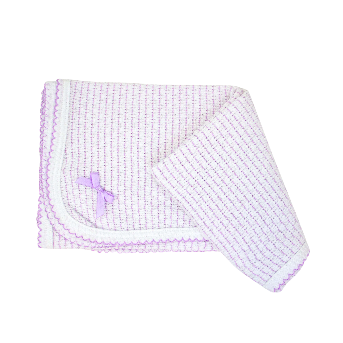 Paty Knit Receiving/Swaddle Blanket (Pinstripe)