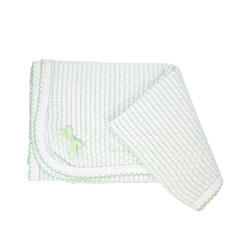 Paty Knit Receiving/Swaddle Blanket (Pinstripe)