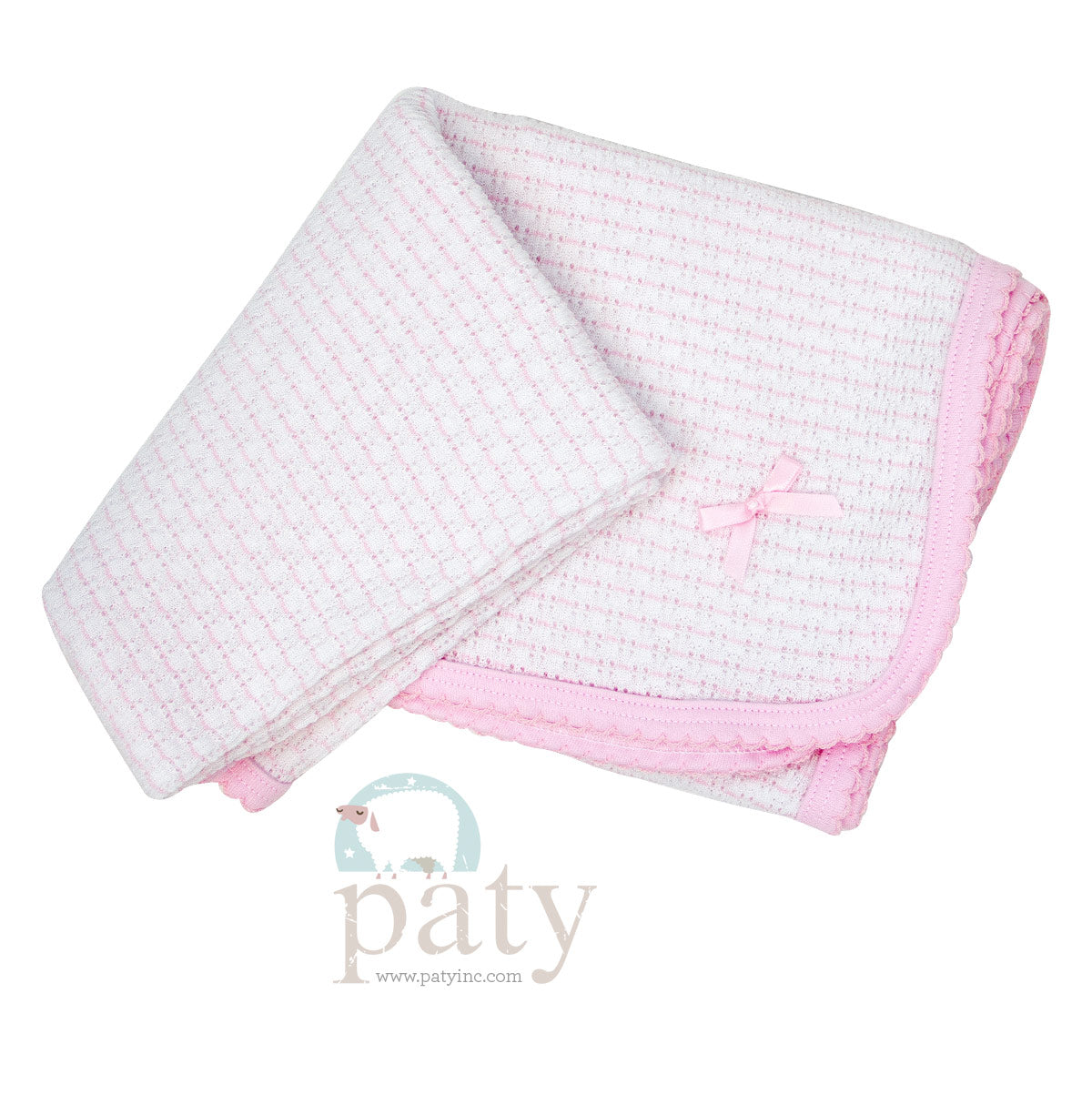 Pinstripe Knit Blanket with Trim Options #307J
