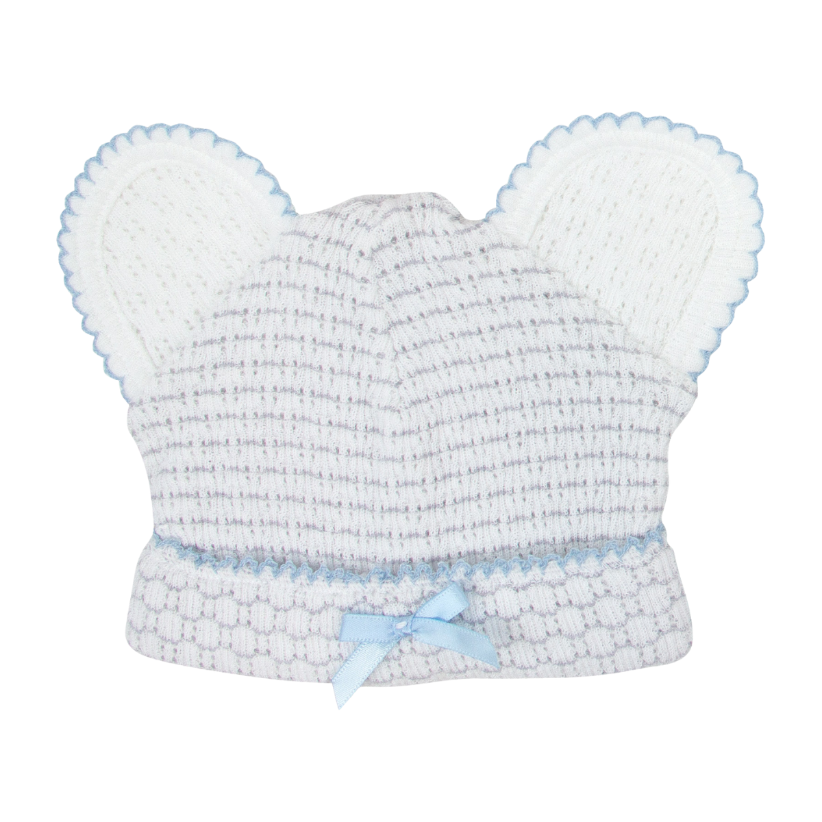 Paty Knit Bear Beanie (Pinstripe) #314