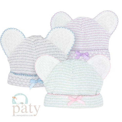 Paty Knit Bear Beanie (Pinstripe) #314