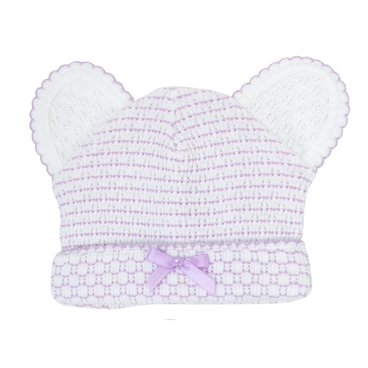 Paty Knit Bear Beanie (Pinstripe) #314