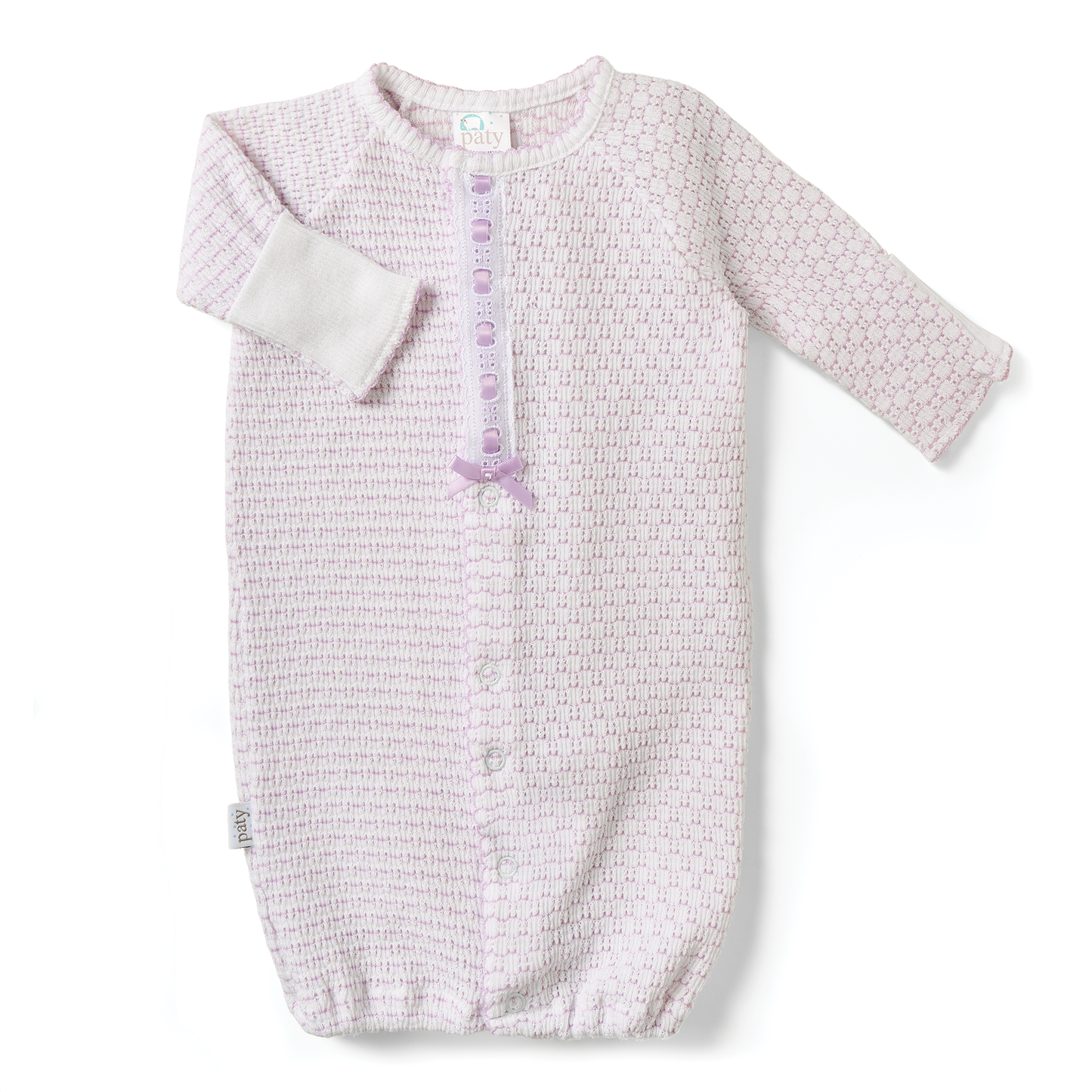 Paty Knit Pinstripe Converter with Eyelet Trim