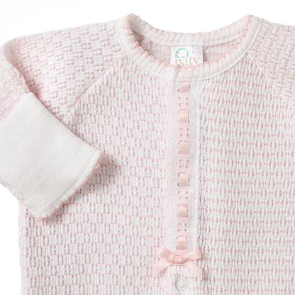 Paty Knit Pinstripe Converter with Eyelet Trim