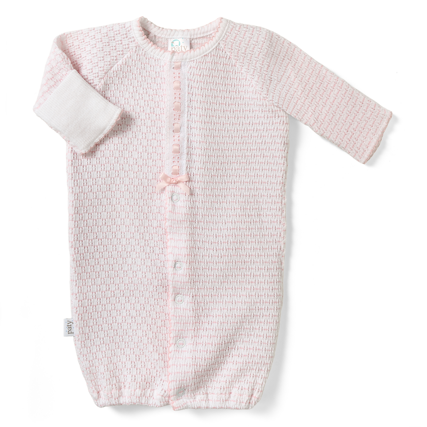 Paty Knit Pinstripe Converter with Eyelet Trim