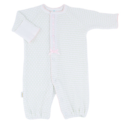 Paty Knit Pinstripe Converter with Eyelet Trim
