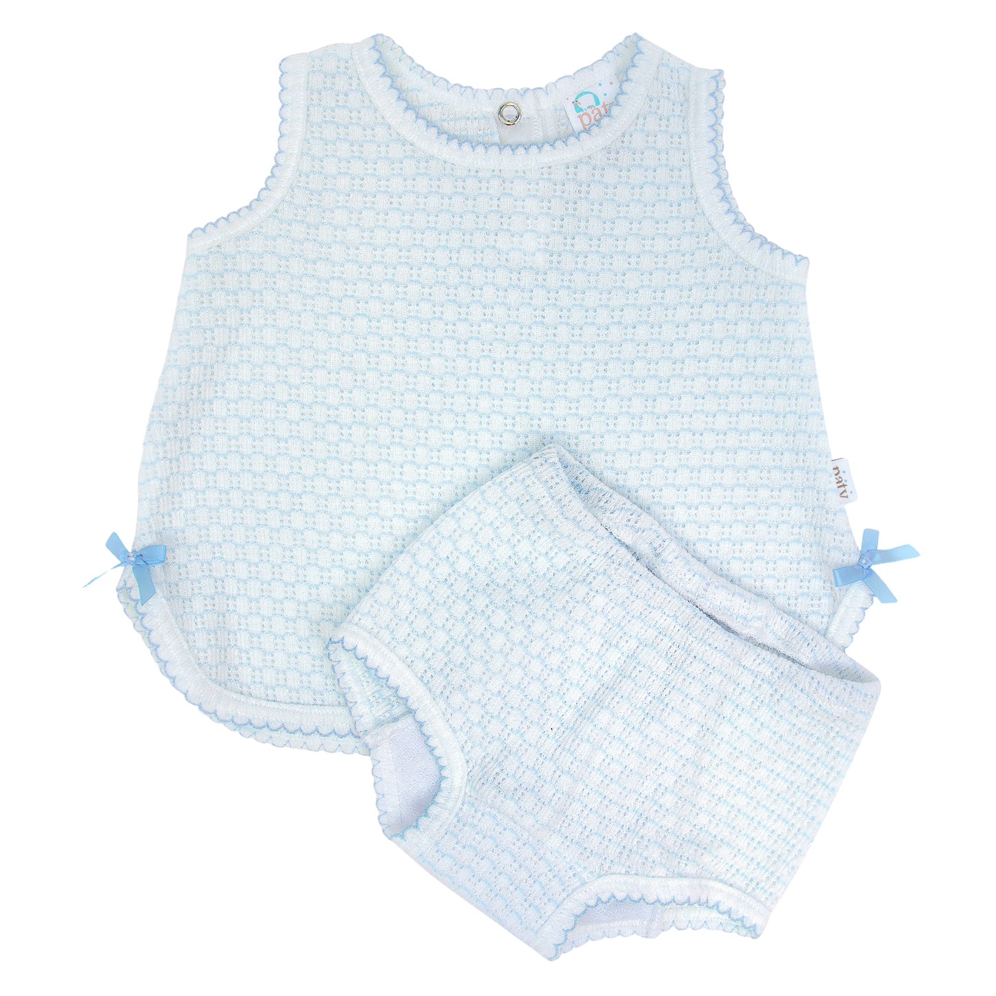 Paty Knit, 2 PC Diaper Set with or without bows #336X, #336