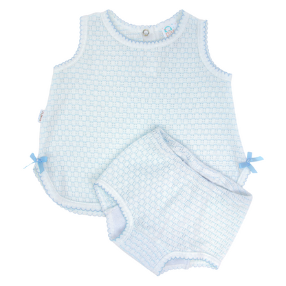 Paty Knit, 2 PC Diaper Set with or without bows #336X, #336
