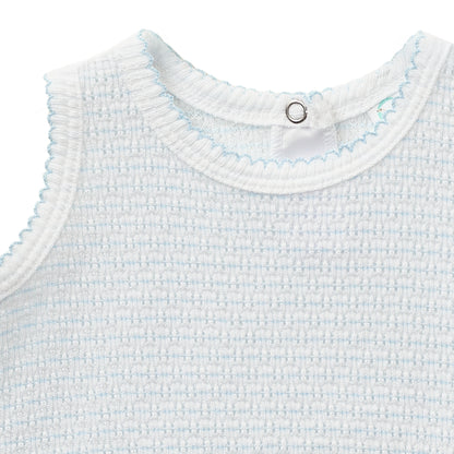 Paty Knit Pinstripe Sleeveless Diaper Set