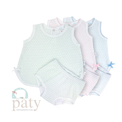 Paty Knit, 2 PC Diaper Set with or without bows #336X, #336