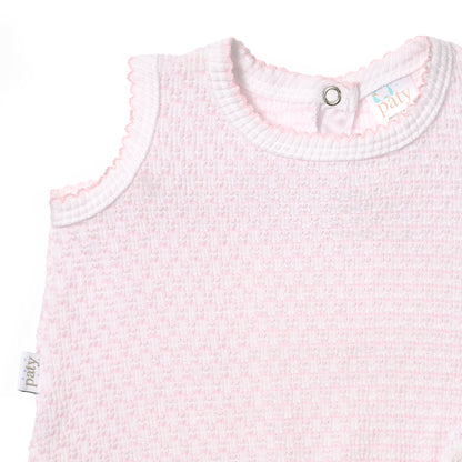PatyKnit™ Pinstripe Sleeveless Diaper Set