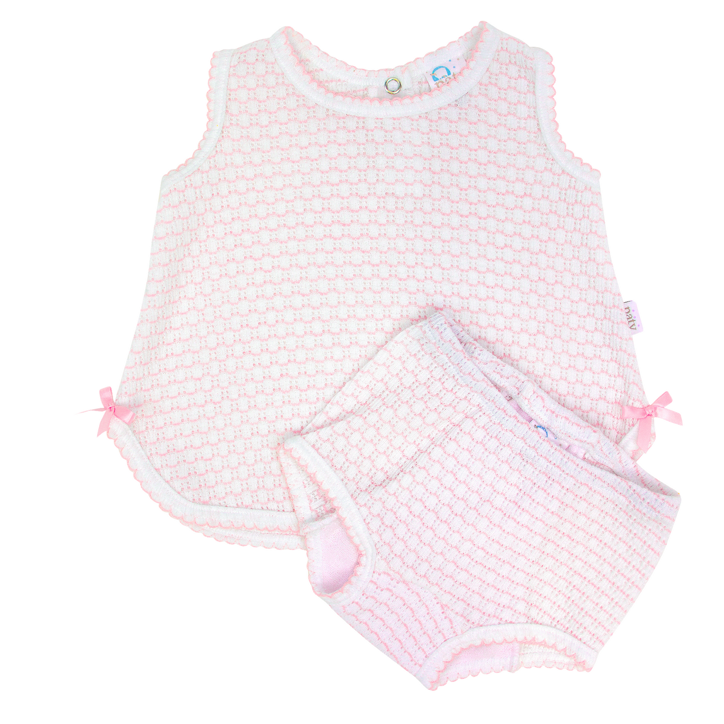 Paty Knit, 2 PC Diaper Set with or without bows #336X, #336