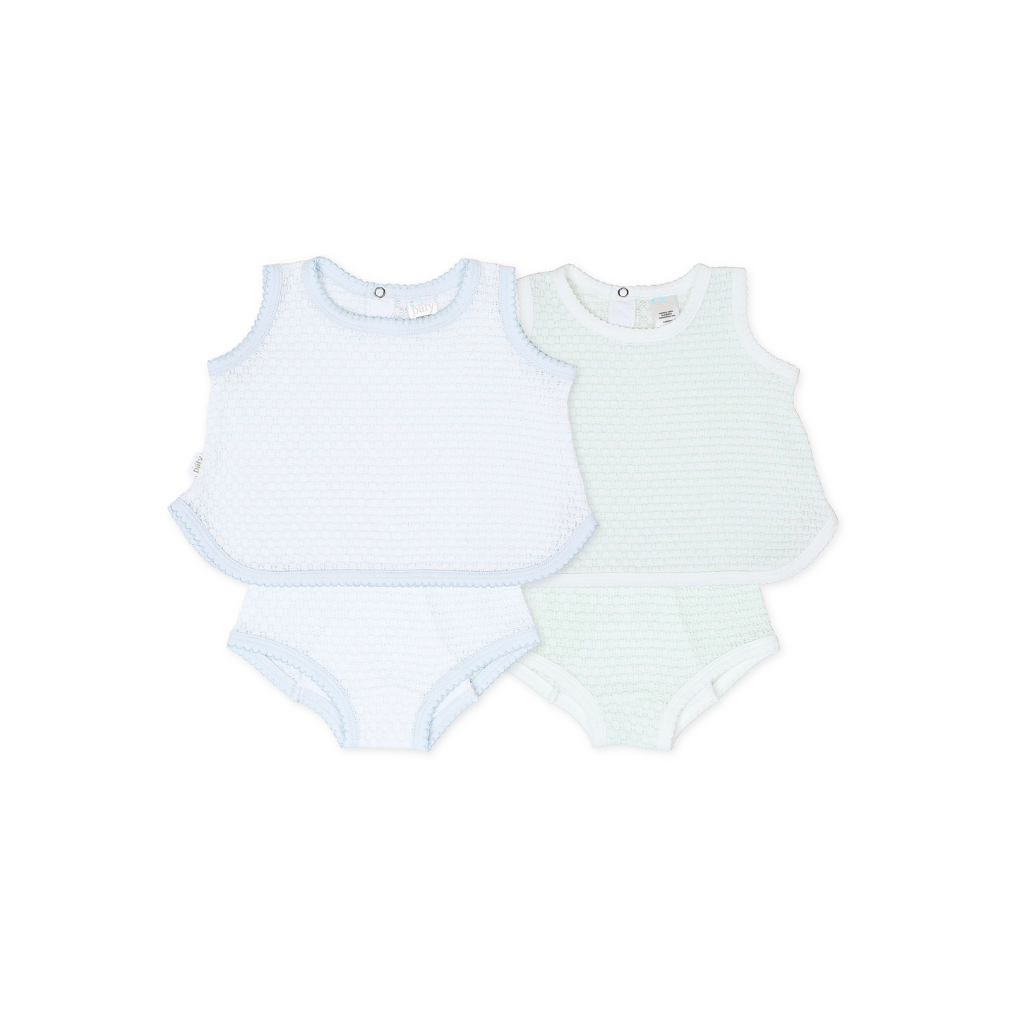 Paty Knit, 2 PC Sleeveless Diaper Set With And Without Bow