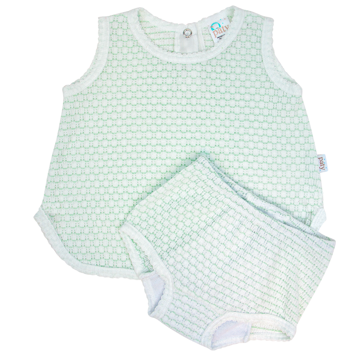 Paty Knit, 2 PC Diaper Set with or without bows #336X, #336