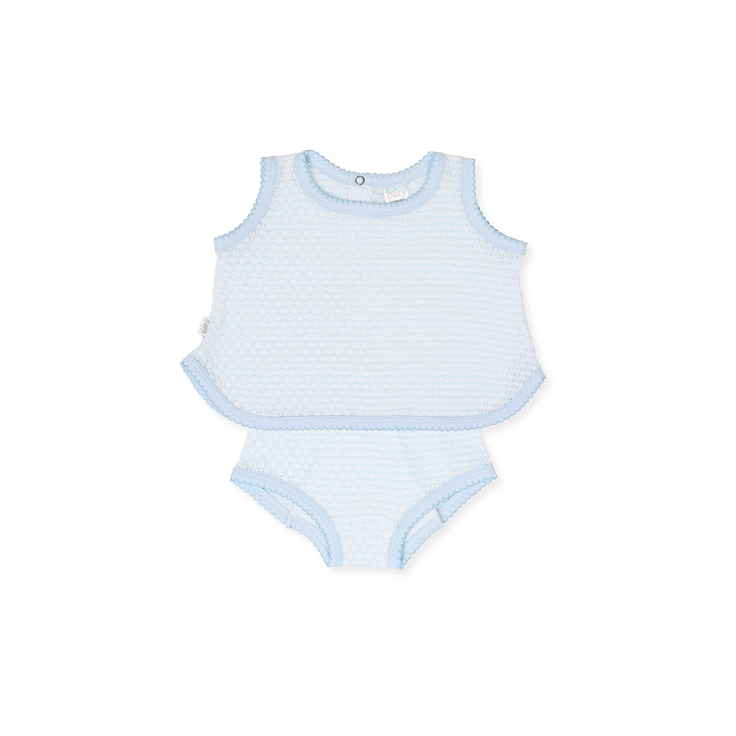 Paty Knit, 2 PC Sleeveless Diaper Set With And Without Bow