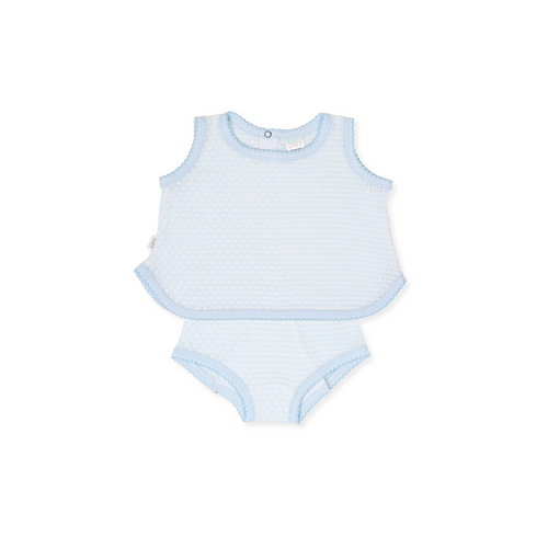 Paty Knit, 2 PC Sleeveless Diaper Set With And Without Bow