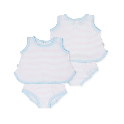 Paty Knit, 2 PC Sleeveless Diaper Set With And Without Bow