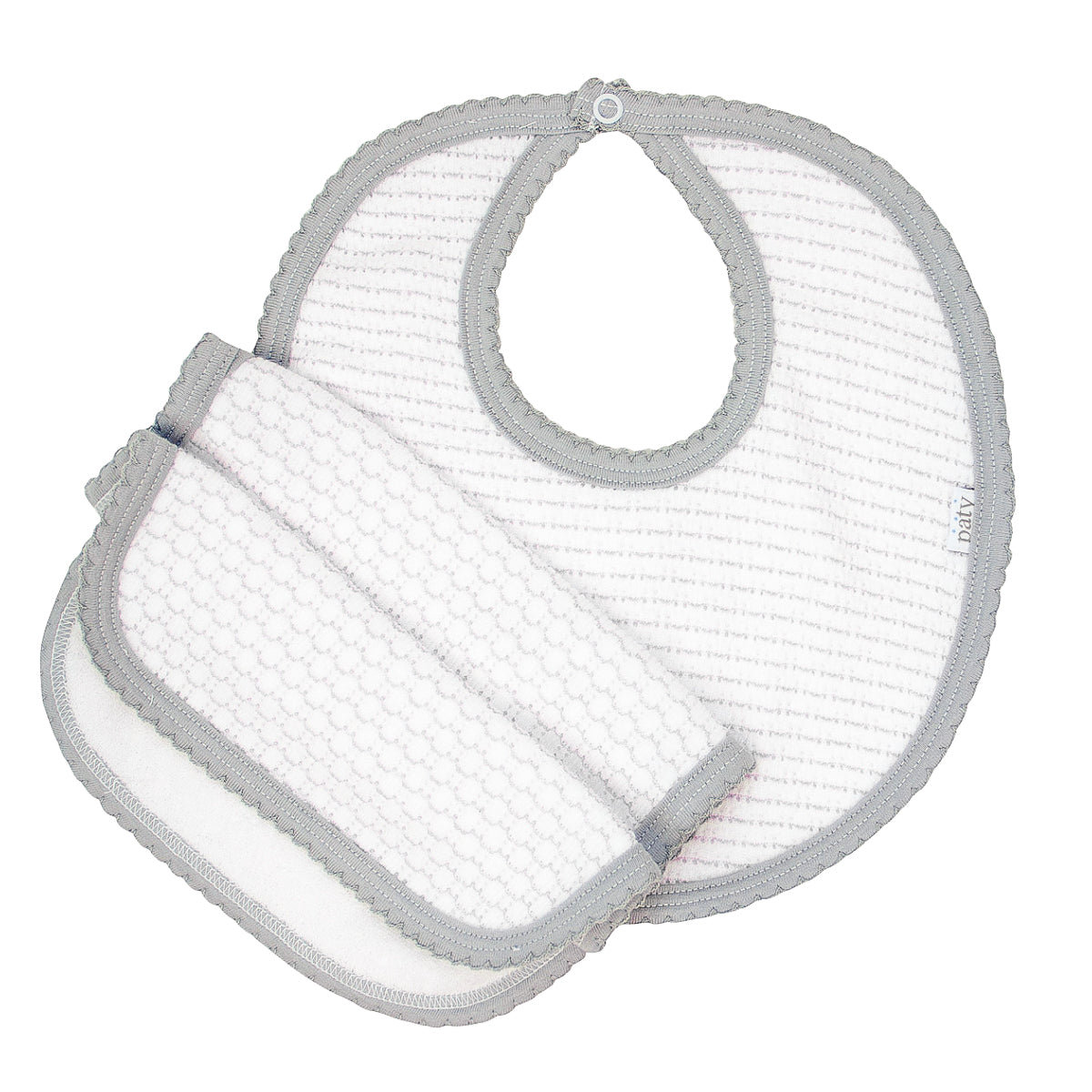 Pinstripe Bib and Burp #353J