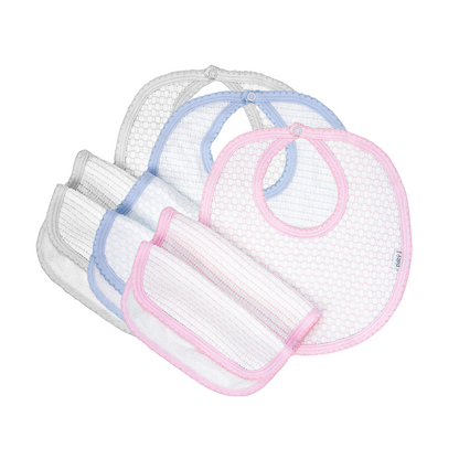 Pinstripe Bib and Burp #353J