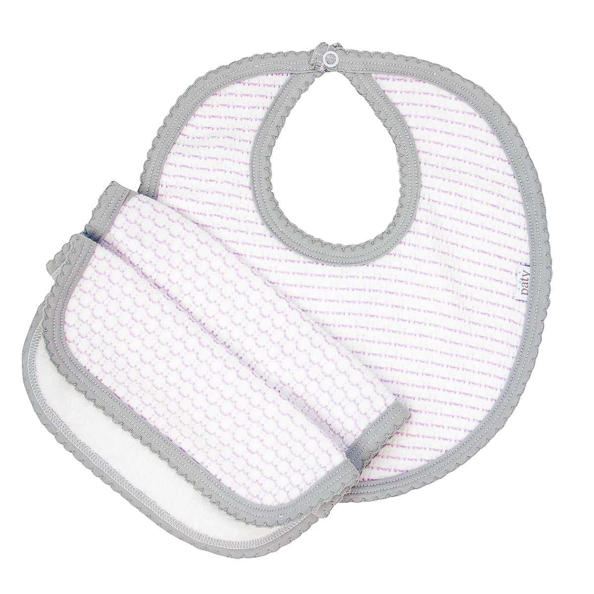 Pinstripe Bib and Burp #353J