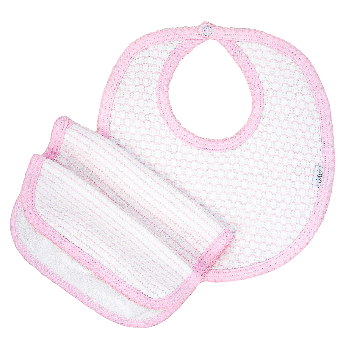 Pinstripe Bib and Burp #353J
