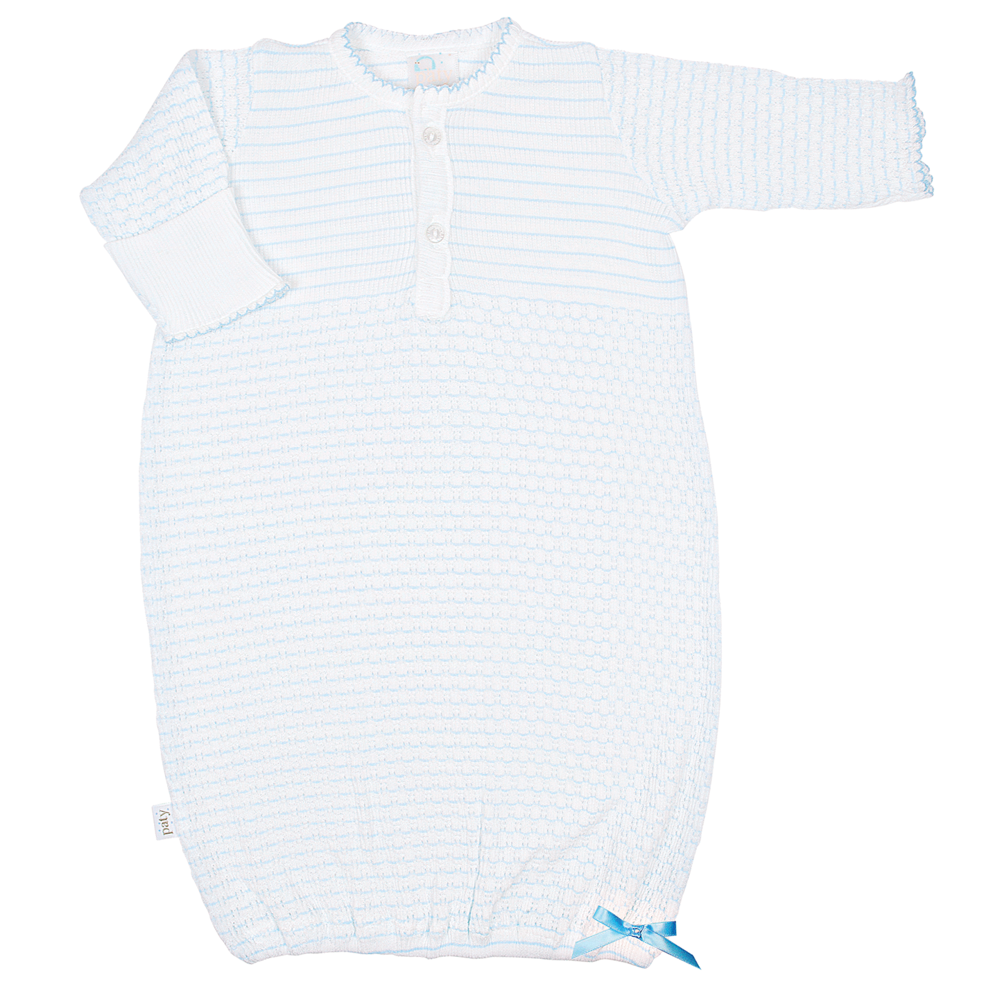 Paty Knit Pinstripe Placket Gown