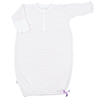 Paty Knit Placket Gown (Pinstripe) #354