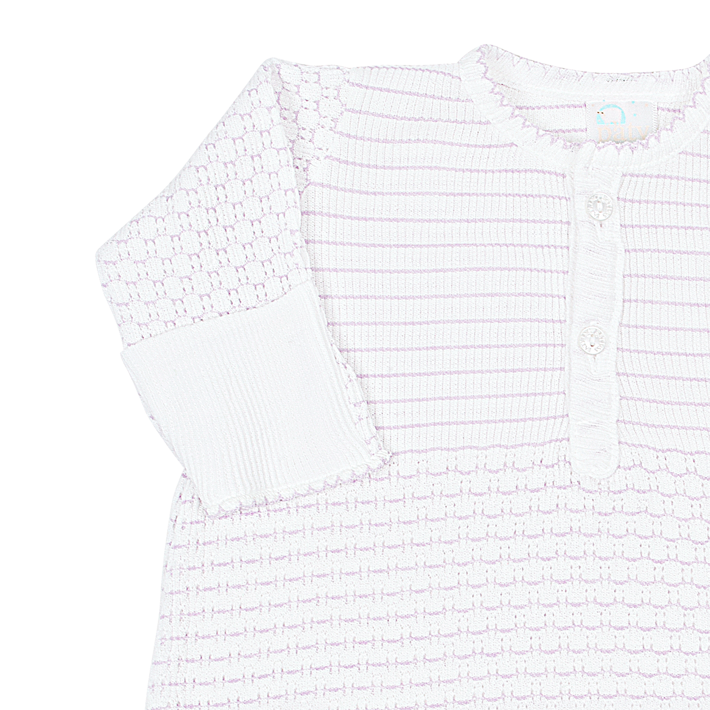 Paty Knit Placket Gown (Pinstripe) #354
