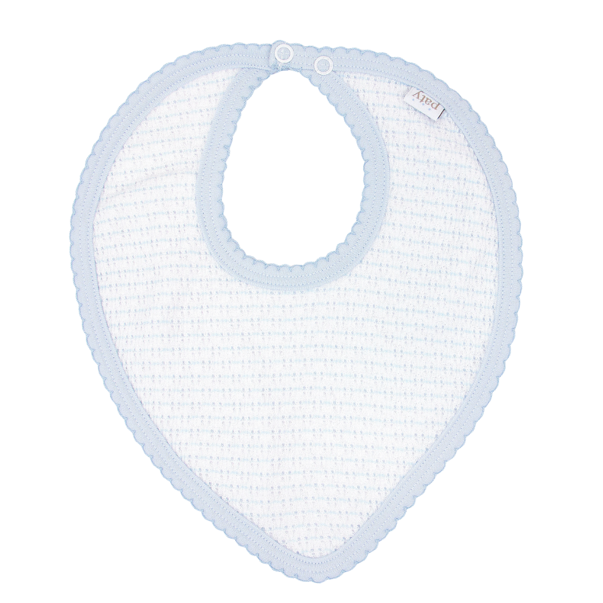 Pinstripe Bandana Bib, Soft Pima Trim