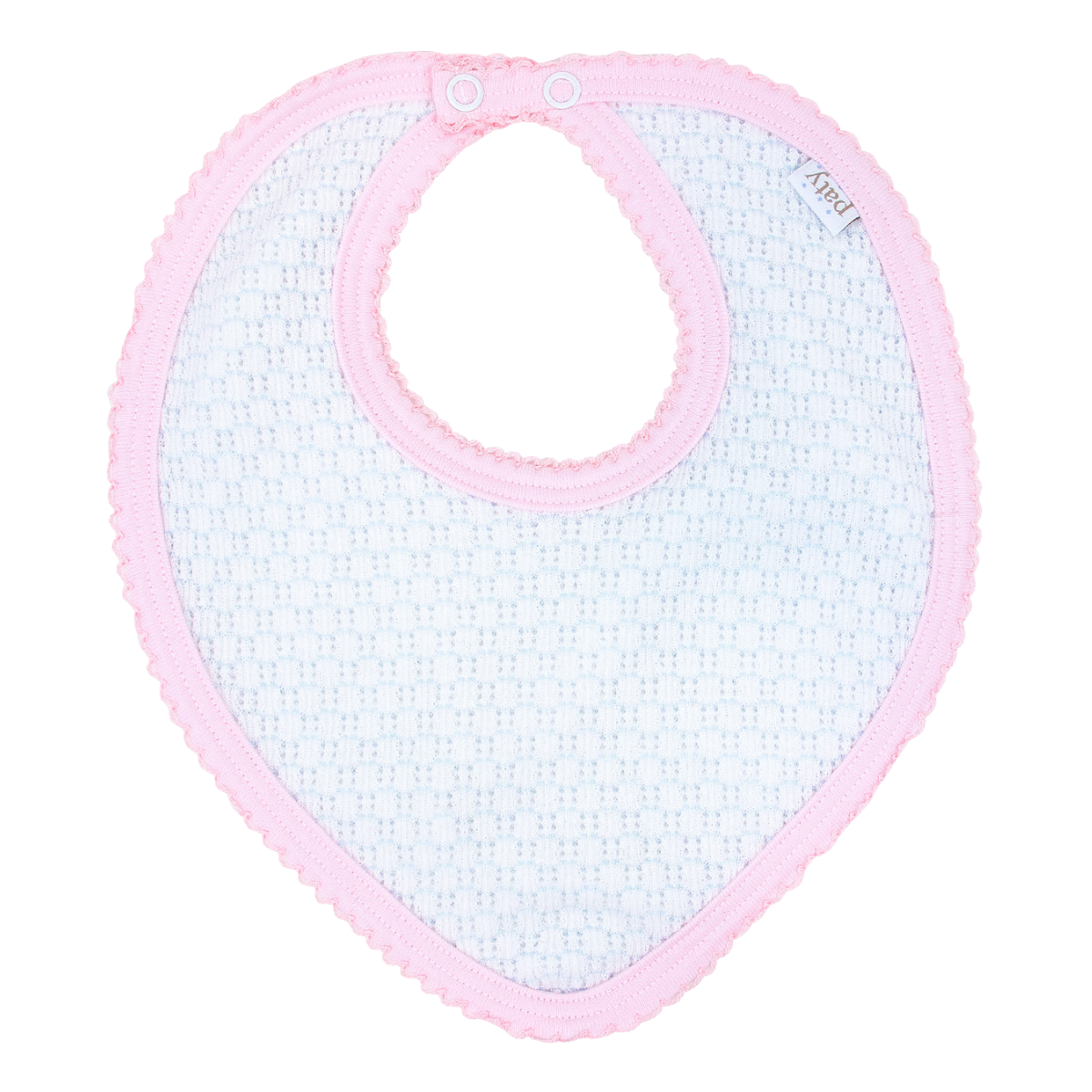 Pinstripe Bandana Bib, Soft Pima Trim