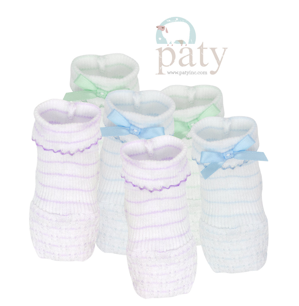Pinstripe Paty Knit Booties #358