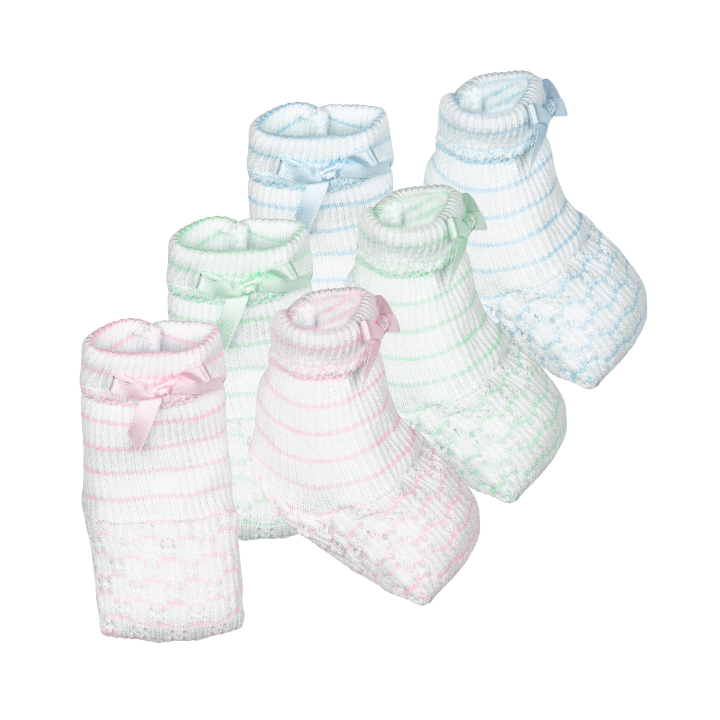 Paty Knit Booties (Pinstripe) #358