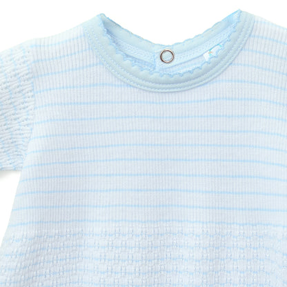 Paty Knit Pinstripe Bubble with Pima Trim