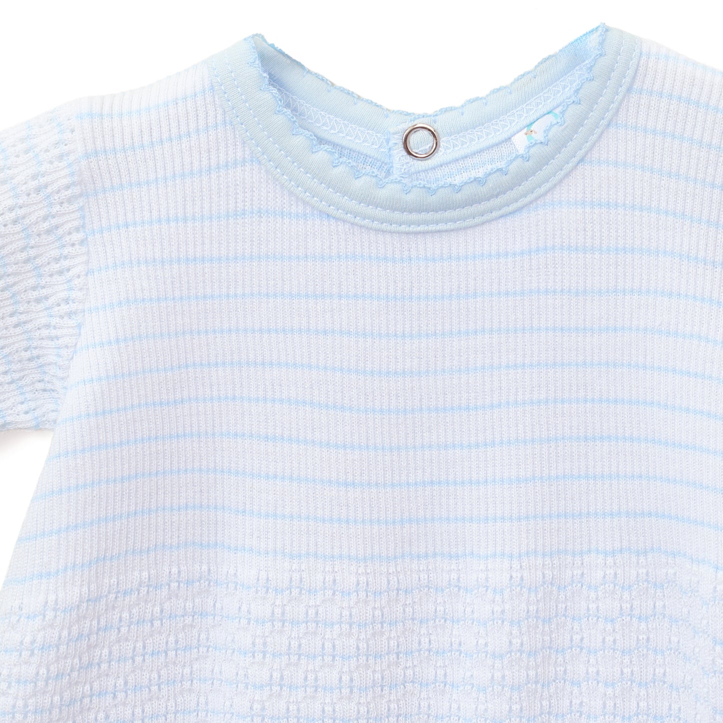 Paty Knit Pinstripe Bubble with Pima Trim