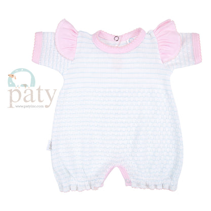 Blue with Pink Trim PS Angel Sleeve Bubble
