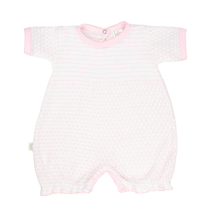 Paty Knit Bubble Pink for Newborn Girls with Pima Trim