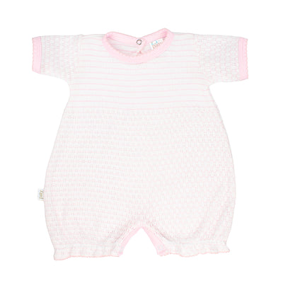 Paty Knit Bubble Pink for Newborn Girls with Pima Trim
